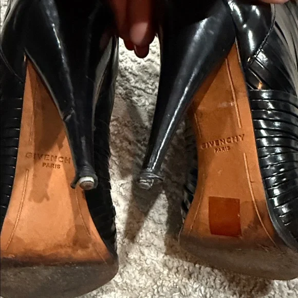 Givenchy Black Strappy Heeled Boots